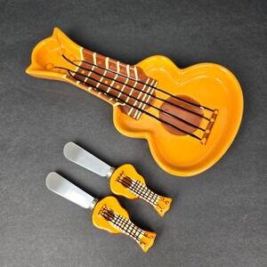 Island Heritage Ukulele Spoon Rest & 2 Spreaders Set Tropical 2005